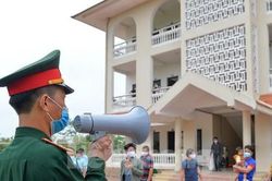 Giãn cách xã hội một xã ở Nghệ An