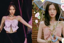 Đụng hàng áo bow top với Jennie, Arin (Oh My Girl) vừa lộ dáng gầy vừa bị nghi mặc đồ nhái