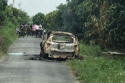 Phát hiện bộ xương người bị cháy trên xe taxi
