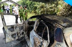An Giang: Công an điều tra vụ người chết trong chiếc xe taxi cháy rụi