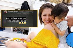 Hòa Minzy tự hào khoe con trai là fan cứng, mới nghe nhạc đệm đã biết bài gì