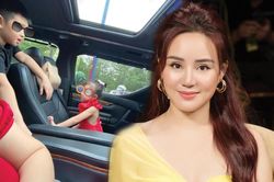 Tạm gác những ồn ào, 'mẹ bầu' Vy Oanh vui vẻ đi trốn dịch cùng các con