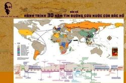Ra mắt 'Bản đồ hành trình 30 năm tìm đường cứu nước của Bác Hồ'
