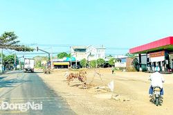 Nắp cống hở nguy hiểm ven tỉnh lộ 764