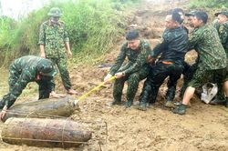 Tiêu hủy thành công 4 quả bom nặng khoảng 600kg