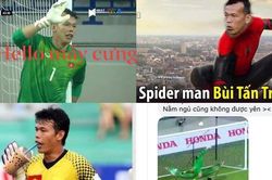 Thủ môn Tấn Trường tuyển Việt Nam trở thành cảm hứng cho loạt ảnh chế trên mạng xã hội