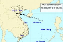 Vùng áp thấp tiếp tục suy yếu và tan dần