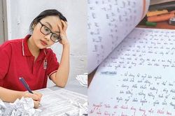Viết tay đề cương ôn thi tốt nghiệp, Phương Mỹ Chi khiến netizen trầm trồ về độ tỉ mỉ