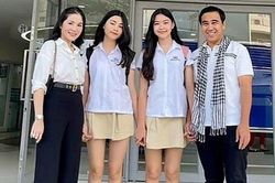Hai con gái MC Quyền Linh xinh đẹp, cao vượt bố mẹ