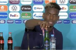 Sau Ronaldo, tới lượt Pogba cất chai bia Heineken trên bàn họp báo