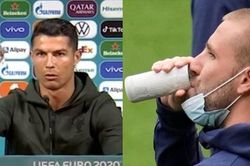 Sau vụ Cristiano Ronaldo xếp lại chai nước, cầu thủ Anh phải 'ngụy trang' lon nước cá nhân