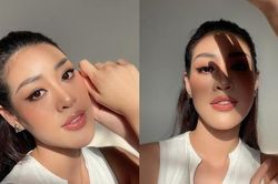 Hoa hậu Khánh Vân khoe ảnh selfie với nắng chiều nhưng góc chụp vô tình làm lộ khuyết điểm
