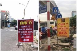 Hài hước biển quảng cáo chỉ dẫn khiến người đi đường 'choáng váng'