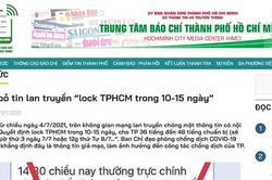 Bác bỏ thông tin 'đóng cửa' Thành phố Hồ Chí Minh trong 10-15 ngày