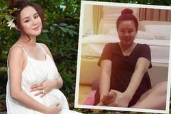 Vy Oanh lộ ảnh mặt phá nét, thân hình phát tướng ở cuối thai kỳ, vướng lùm xùm nên tinh thần ra sao?