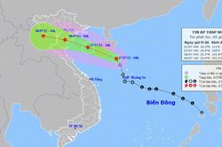 Áp thấp nhiệt đới hướng vào nam đồng bằng Bắc Bộ, Bắc Trung Bộ