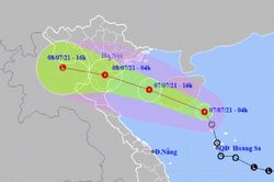 Áp thấp nhiệt đới giật cấp 8, Bắc Bộ mưa to đến rất to từ chiều nay