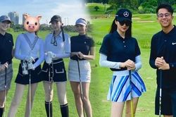 Hoa hậu Đỗ Mỹ Linh khoe ảnh hội chị em đi chơi golf, fan soi ra bóng dáng Hương Giang?