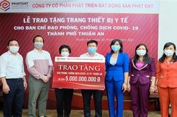 Phát Đạt tài trợ thêm 5 tỷ đồng cho Thuận An chống dịch