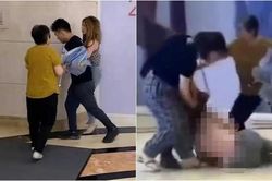 Đang tay trong tay với 'tiểu tam', gã chồng bị vợ và mẹ vợ bắt gặp, lao vào đánh ghen
