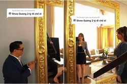 'Lóa mắt' chiếc gương mạ vàng 2 tỷ trong thiết kế của Thái Công