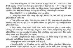 Bình Dương: Hướng dẫn về hàng hóa thiết yếu trong thời gian thực hiện Chỉ thị 16