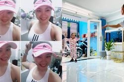 Phòng khách gia đình thành sàn thể thao mùa dịch