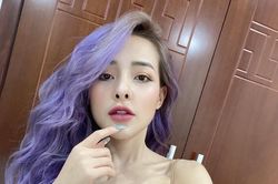 Ngân 98 khoe tóc tím đẹp ảo diệu nhưng vòng 1 tràn viền mới gây chú ý mạnh