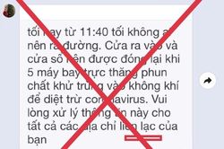 Không có việc TP Hồ Chí Minh sử dụng 5 trực thăng phun chất khử trùng vào không khí để phòng dịch
