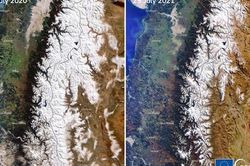 'Hạn hán lớn' ở dãy Andes do biến đổi khí hậu khiến một số đỉnh núi không có tuyết