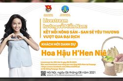 H'Hen Niê livestream 'Kết nối nông sản - San sẻ yêu thương' để 'Hướng về miền Nam'