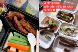 Đặt cơm sườn qua mạng, cô gái 'khóc thét' với món ăn nhận được