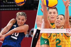 Xem trực tiếp bóng chuyền nữ Brazil vs Mỹ, tranh HCV Olympic 2021 (11h30, 8/8)