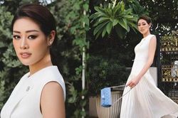 Hoa hậu Khánh Vân 'bắt trend' catwalk tại gia: Netizen khen ảnh đẹp như chụp tạp chí