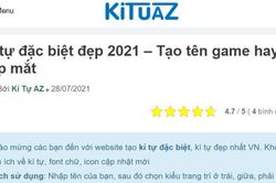 Kituaz.com giúp bạn tạo tên game bằng kí tự đặc biệt đẹp mắt