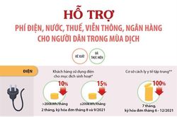 Hỗ trợ phí điện, nước, thuế, viễn thông, ngân hàng cho người dân trong mùa dịch
