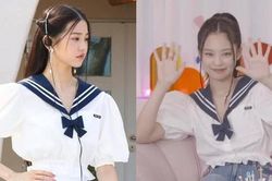 Đụng hàng trang phục thủy thủ, Jennie ghi điểm trước 'bạn thân Miu Miu' Jang Won Young