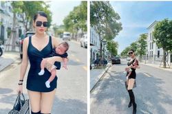 Choáng cách Quế Vân lấy lại body 'bốc lửa' sau 1 tháng sinh con