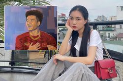 Hà Đức Chinh được bạn gái xinh đẹp họa chân dung cực đỉnh