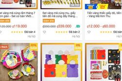 Cúng Rằm tháng 7 mùa dịch: Sắm đồ vàng mã 'online'