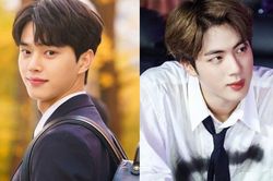 Nam thần Song Kang 'rớt hàm' vì độ đẹp trai của Jin BTS ngoài đời