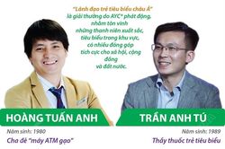 Cha đẻ 'máy ATM gạo' Hoàng Tuấn Anh và bác sĩ Trần Anh Tú được vinh danh 'Lãnh đạo trẻ tiêu biểu châu Á'