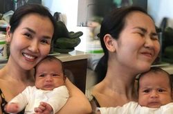 Võ Hạ Trâm khoe mặt mộc, không ngại làm xấu khi chụp ảnh bên con gái cưng