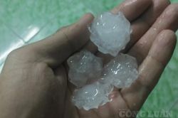 TP. HCM: Xuất hiện mưa đá bất thường khiến người dân ngỡ ngàng