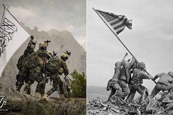 Taliban tái hiện cảnh dựng cờ chiến thắng nổi tiếng của Mỹ trong Thế chiến thứ 2