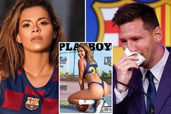 Mẫu Playboy muốn đấu giá khăn lau nước mắt của Messi