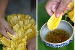 Cô gái có cách ăn mít 'lạ lùng' khiến nhiều người ngạc nhiên