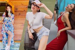Từ ngày về bên chồng sắp cưới, Võ Hoàng Yến mặc trẻ trung như gái đôi mươi