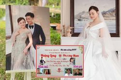 Phương Oanh hóa cô dâu xinh lung linh ở 'Hương vị tình thân', dân mạng nhanh tay làm luôn cả thiệp cưới