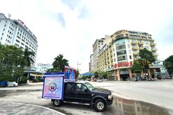 Trung tâm Văn hóa tỉnh tuyên truyền lưu động phòng, chống dịch COVID-19